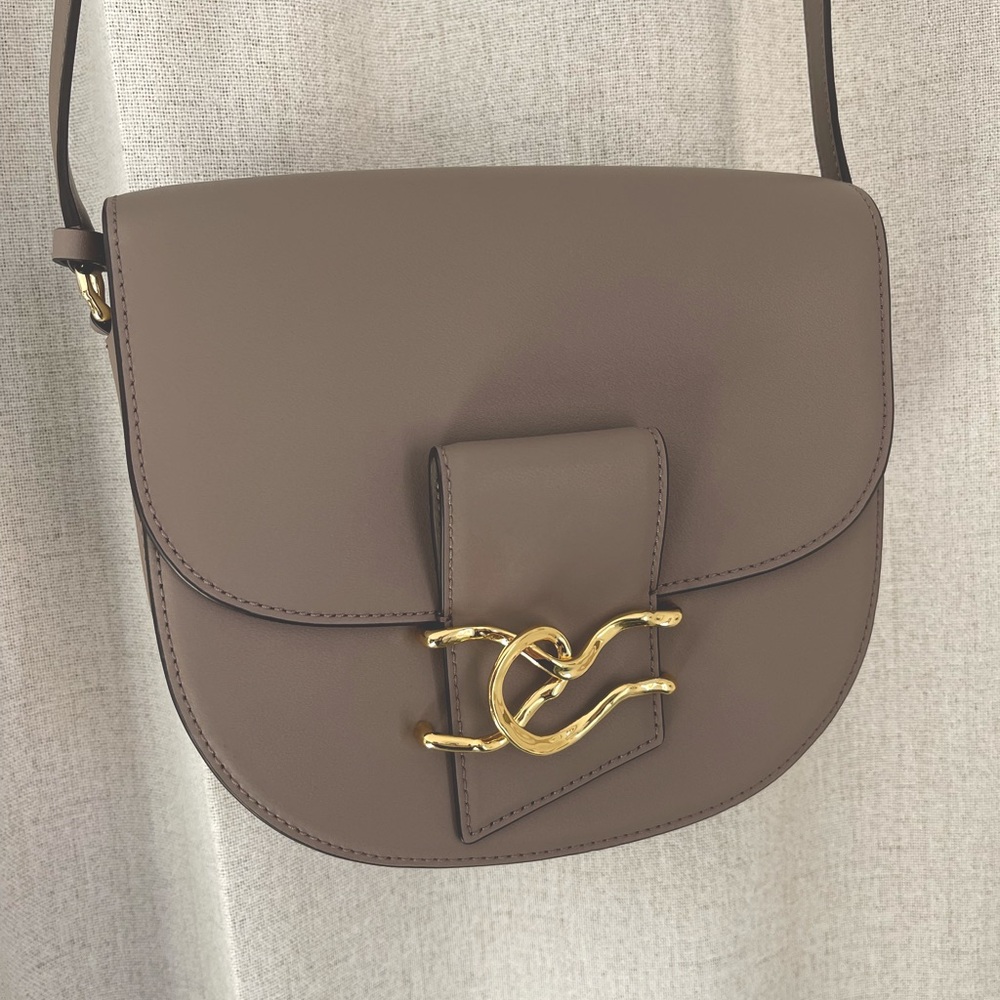 Alexis Bittar Twisted Gold Saddle Bag